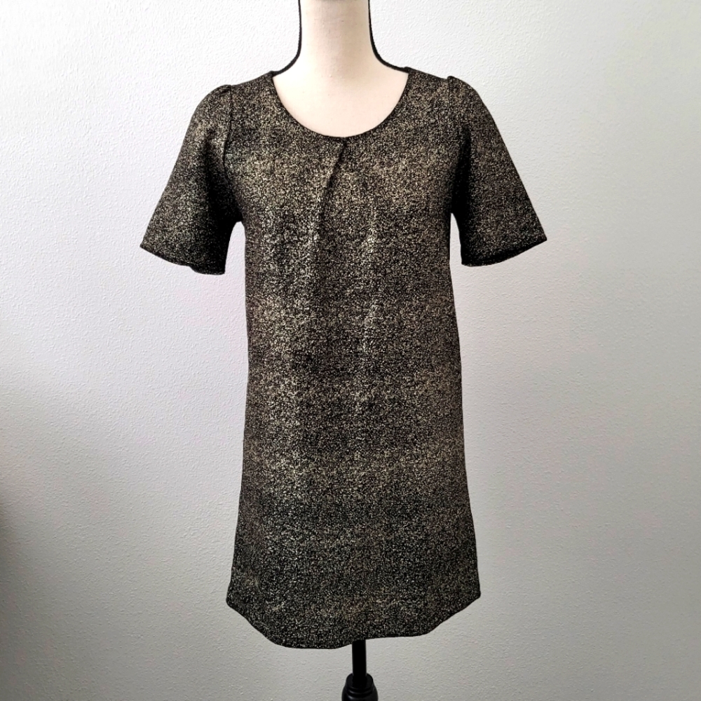everly glittery short sleeve dress sz S